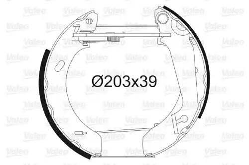 комплект спирачна челюст VALEO 554752