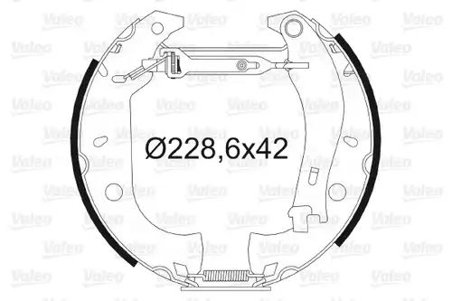 комплект спирачна челюст VALEO 554801