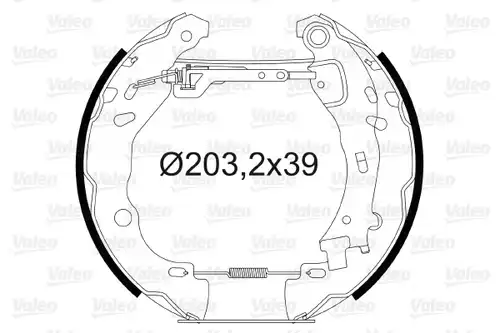 комплект спирачна челюст VALEO 554804