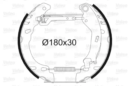 комплект спирачна челюст VALEO 554850