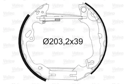 комплект спирачна челюст VALEO 554857