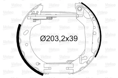 комплект спирачна челюст VALEO 554858