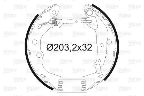комплект спирачна челюст VALEO 554863