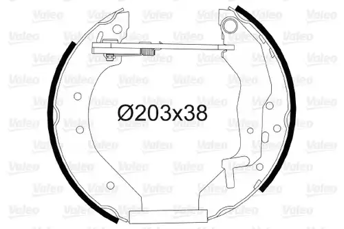 комплект спирачна челюст VALEO 554866