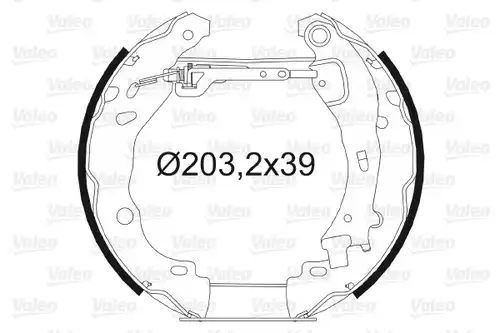комплект спирачна челюст VALEO 554871