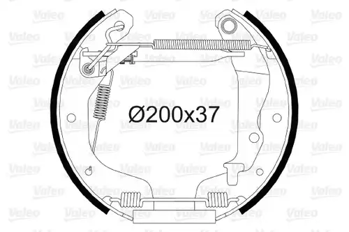 комплект спирачна челюст VALEO 554874