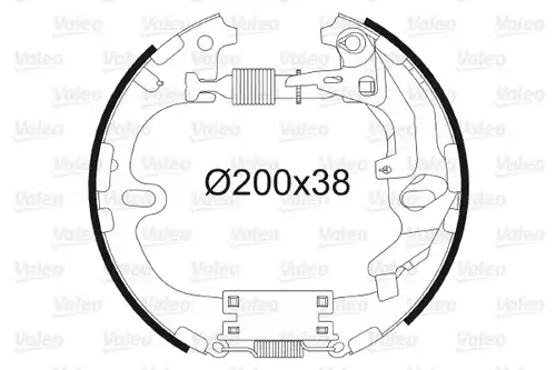 комплект спирачна челюст VALEO 554880