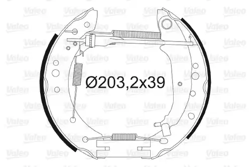 комплект спирачна челюст VALEO 554885