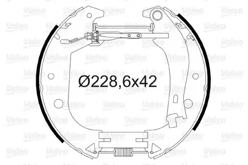 комплект спирачна челюст VALEO 554888