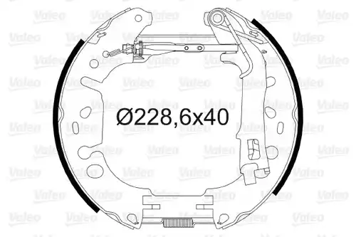 комплект спирачна челюст VALEO 554889