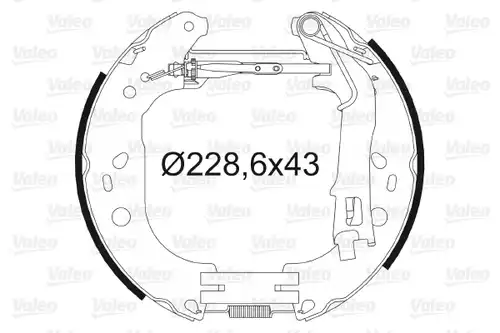 комплект спирачна челюст VALEO 554890