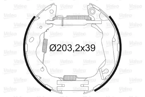 комплект спирачна челюст VALEO 554895