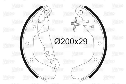 комплект спирачна челюст VALEO 562039