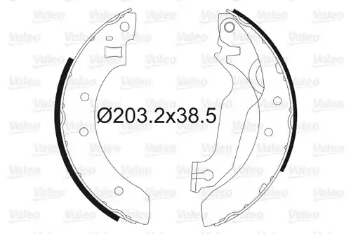 комплект спирачна челюст VALEO 562054