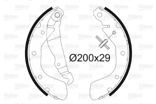 комплект спирачна челюст VALEO 562077