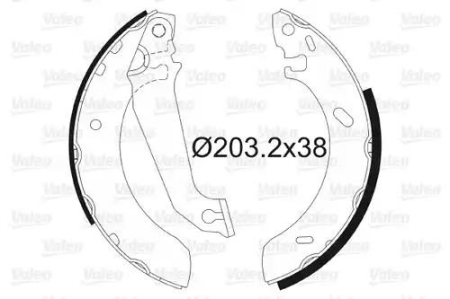 комплект спирачна челюст VALEO 562086
