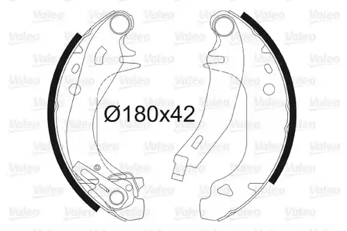 комплект спирачна челюст VALEO 562109