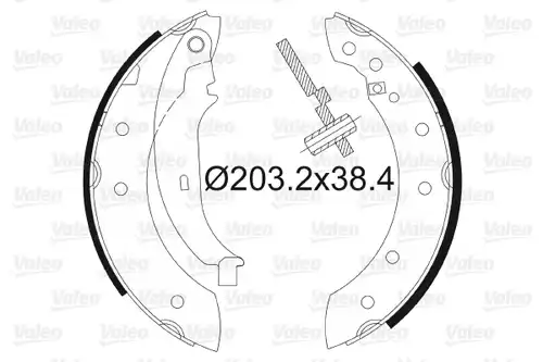 комплект спирачна челюст VALEO 562581
