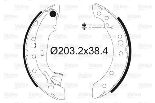 комплект спирачна челюст VALEO 562997