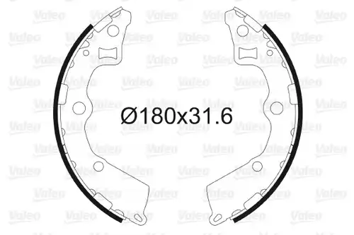 комплект спирачна челюст VALEO 564094
