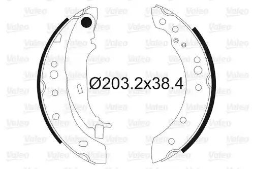 комплект спирачна челюст VALEO 564097