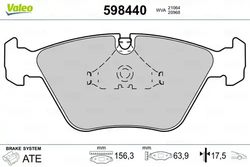 накладки VALEO 598440