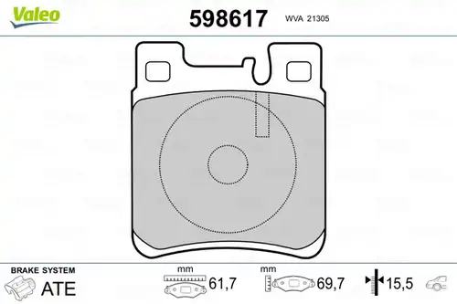 накладки VALEO 598617