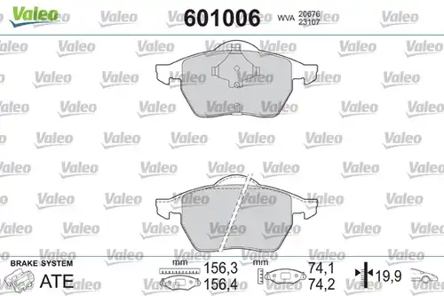 накладки VALEO 601006