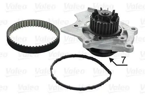 водна помпа+ к-кт ангренажен ремък VALEO 614591