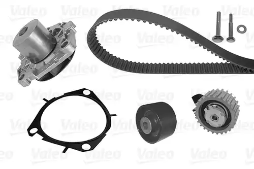 водна помпа+ к-кт ангренажен ремък VALEO 614641