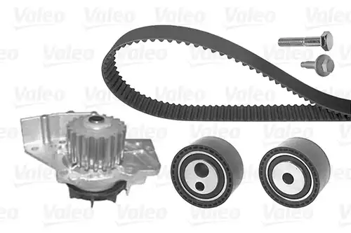 водна помпа+ к-кт ангренажен ремък VALEO 614696