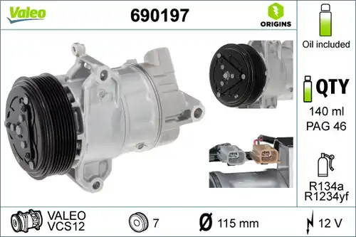 компресор за климатик VALEO 690197