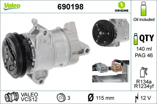 компресор за климатик VALEO 690198