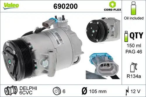 компресор за климатик VALEO 690200