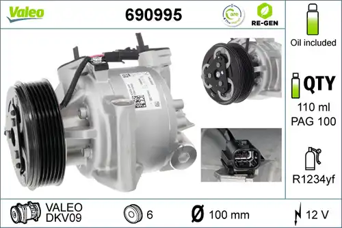компресор за климатик VALEO 690995