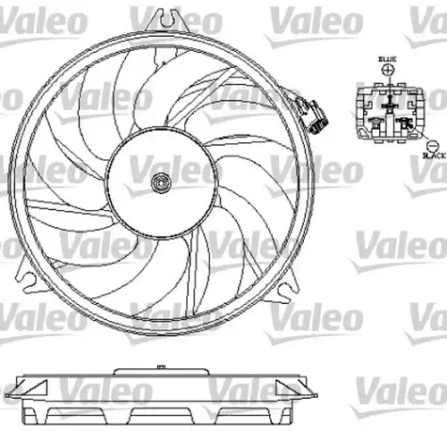 вентилатор, охлаждане на двигателя VALEO 696069