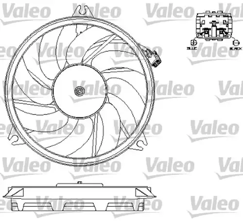 вентилатор, охлаждане на двигателя VALEO 696073