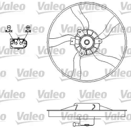 вентилатор, охлаждане на двигателя VALEO 696134