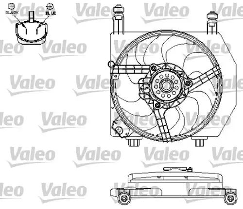 вентилатор, охлаждане на двигателя VALEO 696158