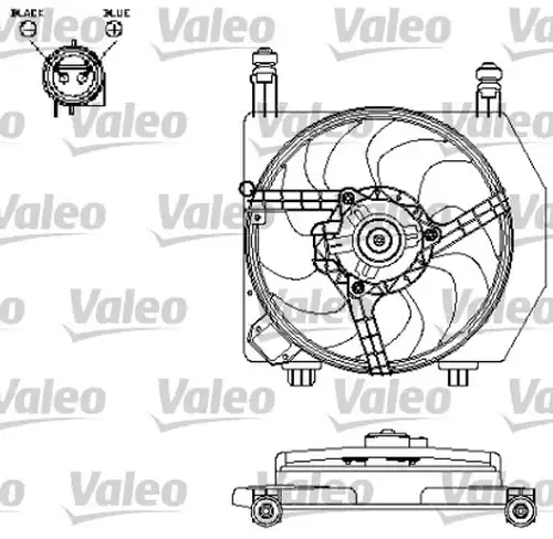 вентилатор, охлаждане на двигателя VALEO 696159