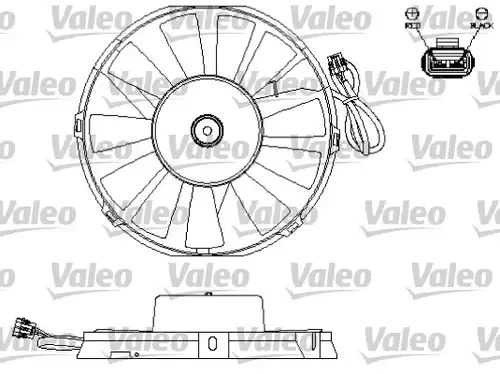 вентилатор, охлаждане на двигателя VALEO 696172