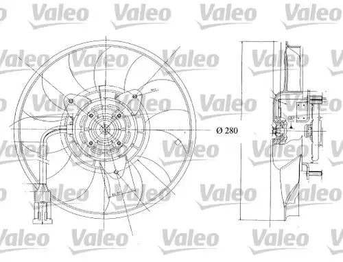 вентилатор, охлаждане на двигателя VALEO 698350