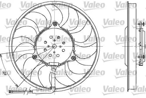 вентилатор, охлаждане на двигателя VALEO 698611