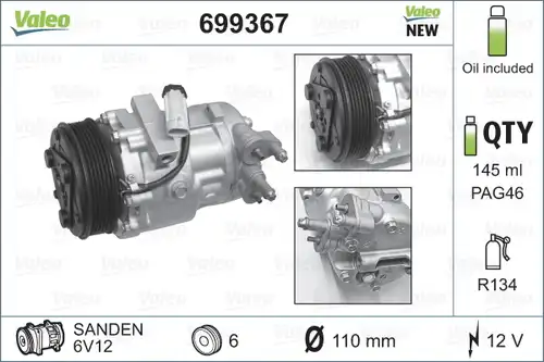 компресор за климатик VALEO 699367