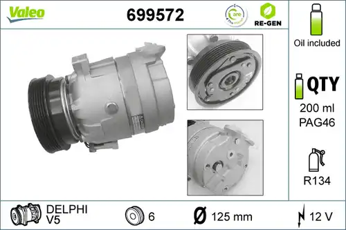 компресор за климатик VALEO 699572