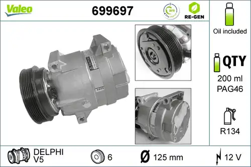 компресор за климатик VALEO 699697