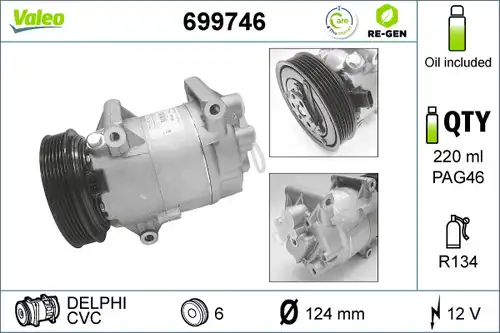 компресор за климатик VALEO 699746