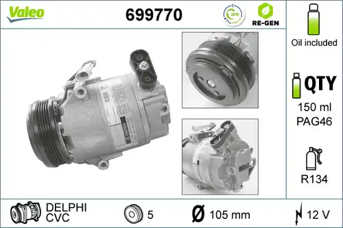 компресор за климатик VALEO 699770