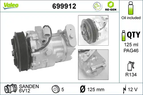 компресор за климатик VALEO 699912