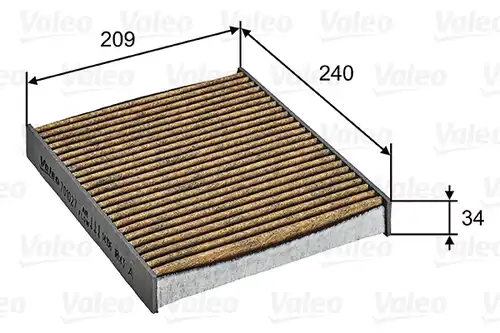 Филтър купе (поленов филтър) VALEO 701027